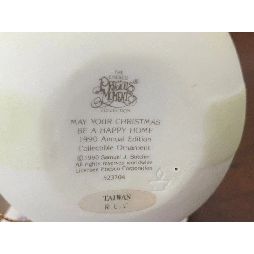 Precious Moments 1990 Annual Edition Ornament May Your Christmas Be A Happy Home